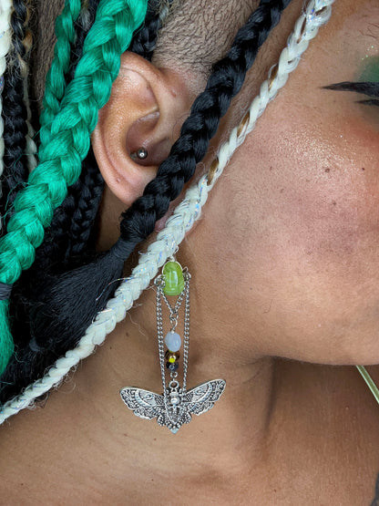 Mothra Moonstone Earrings