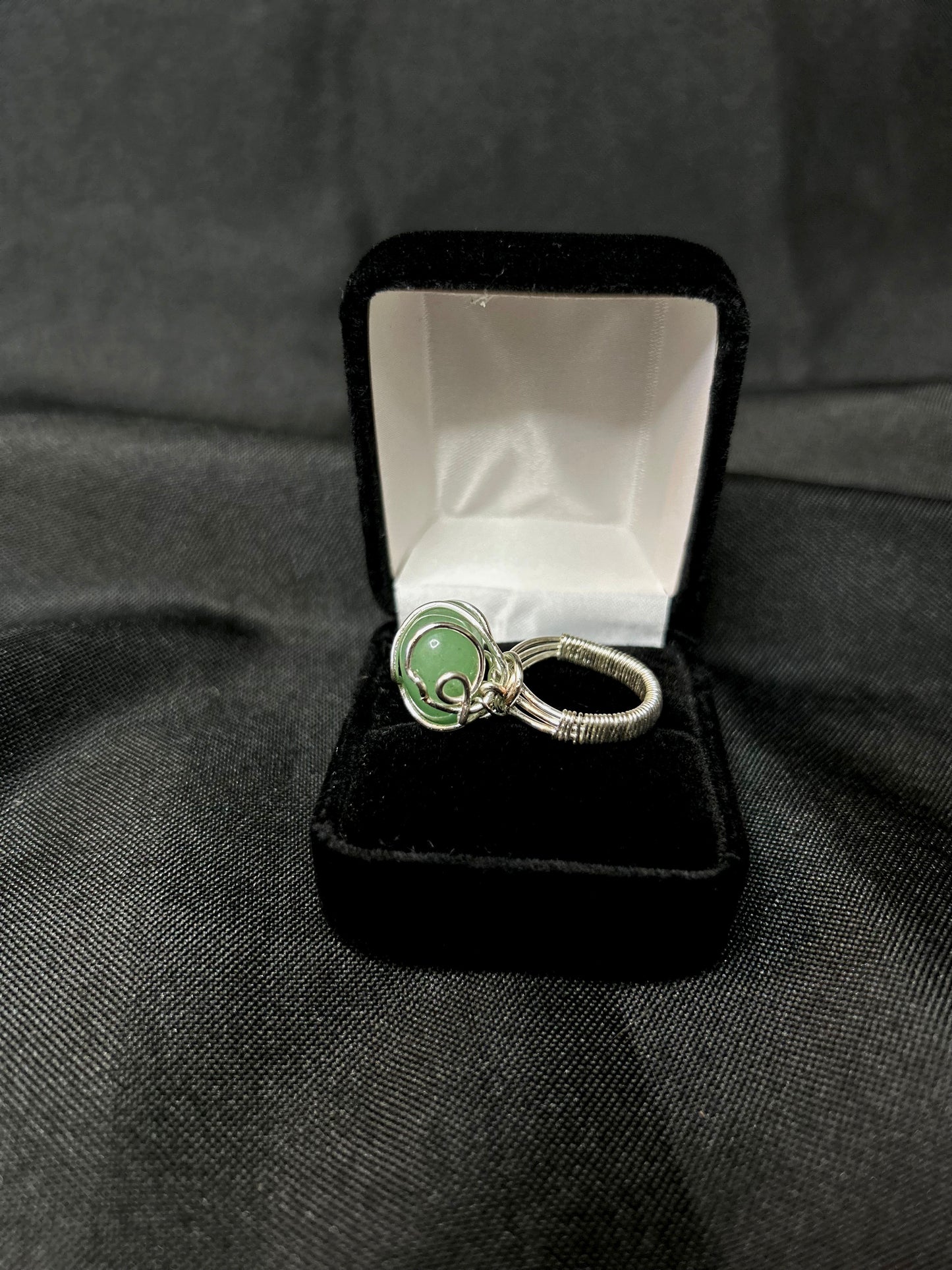 Green Aventurine Electric Love Ring